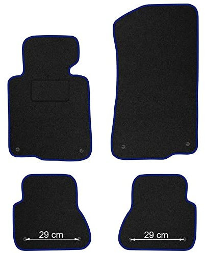 MOTOS Standard Velours-Fußmatten passend für BMW 3er E46 1998-2001 Coupe, Cabrio - Standard, Gewebt, Blau fußmatten Auto - Erleben Sie neuen Fahrkomfort mit einem Automatten Satz für Ihr Auto