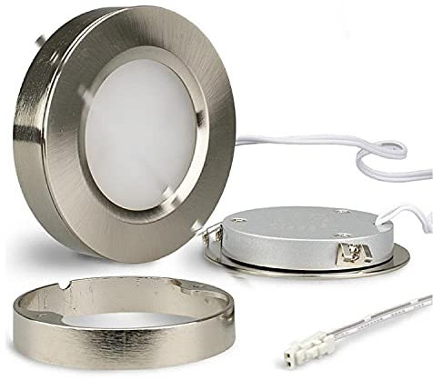 ISOLED MiniAMP Ein- und Unterbauleuchte Slim, Silber, 3W, 24V, Warmweiß