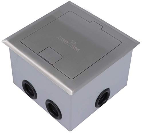 Bodentank Bodensteckdose Einbausteckdose 1 bis 6 Fach Fußboden versenkbar optional mit Livolo Einsätzen zum selber bestücken (Kleiner Bodentank HTD-120KP)