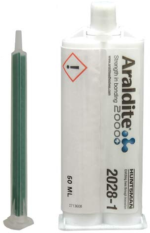 Araldite 2028-1 cartuccia 50 ml colla PU trasparente per incollaggio termoplastica, vetro e metallo