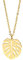 Nuoli® Blatt Kette Damen Gold (45 + 5cm verstellbar) Halskette mit Monstera Schmuck Anhänger für Frauen & Mädchen, aus Edelstahl