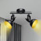 Unikcst Deckenstrahler 2 Flammig E14 Deckenleuchte Vintage Deckenlampe Schwarz Gold Küchenlampe Deckenlampe Industrial Style Wandlampe innen Ohne Leuchtmittel