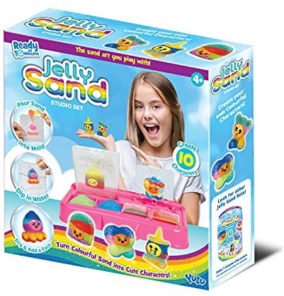 Jelly Sand Super Studio, Create Adorable Characters with Sand, Colourful Arts and Crafts Activity for Kids, Craft for Boys and Girls, Make Your Own Squishy Characters, Creative Sensory Play