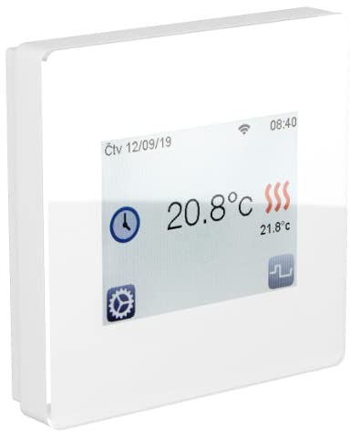 Elektrische Fußbodenheizung Komplett Set ECOFLOOR 160 W/m² mit digitalem TFT Thermostat WLAN weiss (Nur Thermostat WLAN weiss)