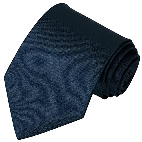 Beaface Men Ties Solid Color Neck Tie for Men Wedding Business Formal Neckties (Navy)