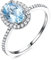 Musihy Ring Silber 925 Damen, Ring Damen Zirkonia In Ovaler Form Silber Ringgröße 52 (16.6)