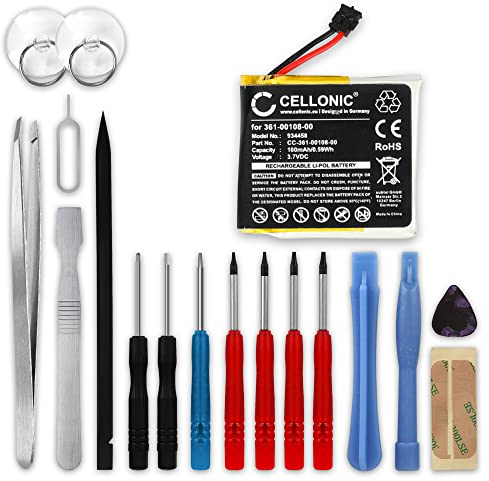 CELLONIC, Batterie pour Montre Intelligente et Bracelet de Fitness Compatible avec Garmin vivoactive 3 (160mAh, 3.7V) + kit d'outils 17pcs Batterie de Remplacement 361-00108-00