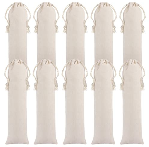UPKOCH 20 Pcs Portable Cotton and Linen Pouch Bag, Drawstring Straw Storage Bag- Safety and Reusable Storage Box Case for Fork Spoon Straw Kit