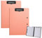 Faltbares Klemmbrett, Klemmbrett, faltbar, 22,9 x 32,5 cm, wasserdicht, A4 oder A3, Dateiabdeckung, Schreibklemmbretter mit zwei Metall-Clips, unterstützt horizontal und vertikal (Rosa, A4)