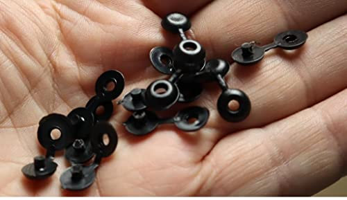 AWITALIA-Bottone doppio (40 COPPIE) zanzariere per bordo laterale colore nero di facile installazione materiale nylon resina ABS di prima qualità produzione nostra Italiana.