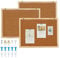 YAYODS 3 Pack Kork Board, 40 x 30 cm Memo-Pinnwand mit 6 Pinnnadeln, Vision Board, Naturkork Pinnwand für Zuhause, Büro, Schlafzimmer, Holz Pinnwand