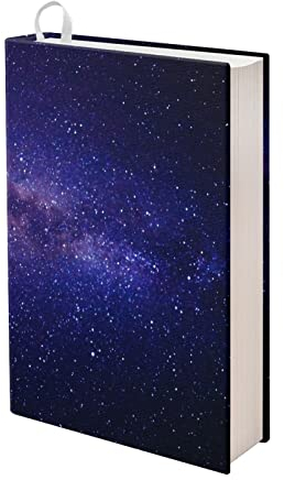Kuiaobaty Couverture de livre en tissu extensible avec motif galaxie étoilée pour romans et cahiers, couverture rigide, Galaxy Starry