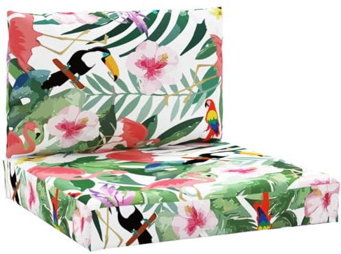 vidaXL Lot de 2 Coussins de Palette, Galettes de Siège Antidérapantes, Décoration Salon Jardin Terrasse Patio, Multicolore Tissu Oxford