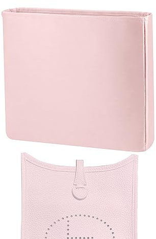 XYJG Seide Handtasche Einsatz Organisator für Hermes Evelyne TPM/PM/GM/TGM Taschen, Luxuriöser Tasche Tote Einsatz, Behalten Sie die Form der Tasche bei(Evelyne TGM, Rosa)