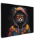 MuchoWow© Leinwandbild 40x30 cm Dekoration Wohnzimmer Bilder Aufhängen Wall Decoration Living Room Wohnungs Deko Moderne Banksy - Street Pop Art - Katze - Mantel - Graffiti - Brille