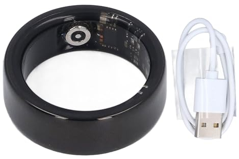 Smart Health Ring Bluetooth Schlafüberwachung Schrittzählung IP68 Wasserdichter Smart Ring Fitness Tracker mit APP Männer und Frauen Schwarz (12)