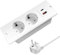 HIULLEN Regleta de Mesa con USB PD20W, Toma de Sobremesa Empotrable con 2 Enchufes, Enchufe Múltiple Empotrable para Muebles o Superficies de Trabajo, Cable de 2 m