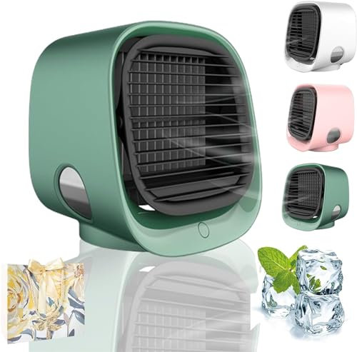 Oribreeze - Aire acondicionado de escritorio, aire acondicionado de escritorio, enfriador de aire Oribreeze, ventilador portátil de agua helada, aire acondicionado Oribreeze, humidificador de espacio