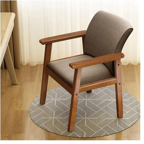 Esszimmerstühle aus Holz, Akzentstühle im Mid-Century-Modern-Stil mit Armlehnen und Beinen aus Holz, Beistellstühle, Armlehnstühle für Wohnzimmer, Esszimmer, Küche, Gästezimmer (Fa