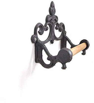 WHESAZYP Portasciugamani in Legno di Ferro battuto Dimensioni 15,5 cm13,6 cm8,5 cm Porta Carta igienica