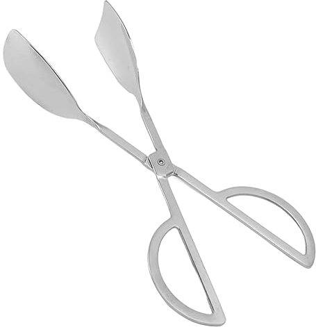 Küchenzange Edelstahl Gebäckzange für Buffet: GEEKHOM 24 cm Küchenzange mit Scherengriffen für Catering, Buffet - Lebensmittelzange für Buffet - Salatzange für Speisen Servieren