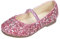 TRIWORIAE-Scarpe Principessa Bambina Bimba, Scarpe Glitterate per Ragazza, Scarpe con Paillettes Eleganti per Cerimonia Festa Rosa 26