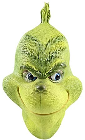 MOHDHAF-Hworks The Grinchs Mask Latex Headwear Cosplay Costume Props for Halloween Party