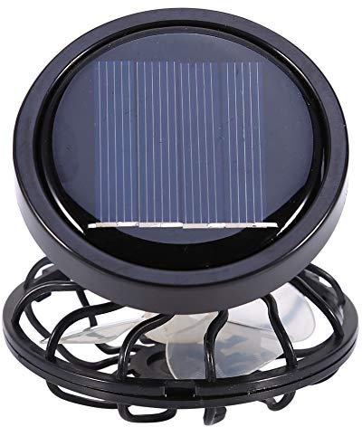 OUCRIY Mini Ventilador Solar Eléctrico con Clip, Aire Acondicionado, Ventilador para Cámara Fría, Viaje, Camping, Senderismo, Refrigeración