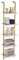 VEVOR Ladder Shelf, 5-Tier Bookshelf 15.6x11.8in, Open Wall-Mounted Ladder Shelf with Metal Frame,Storage Rack Sundries Holder for Kitchen Bedroom Bathroom Living Room, Gold White