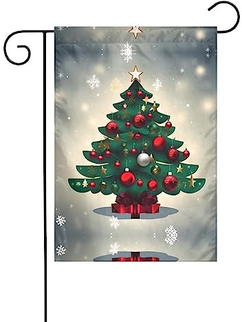 Bandiera decorativa per esterni, regalo di Natale, bandiera da appendere al giardino, piccola bandiera da giardino, bandiera invernale per esterni, 30,5 x 45,7 cm