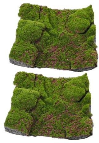 Mikikit 2stücke Dekorative Kunstmoosmatte Realistischer Kunstrasen Teppich Für Innen Und Außenbereich Für Garten Balkon Terrarien Und -projekte