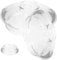 COLLBATH 2pcs Glass Teapot Top Tea Steeper Pot for The Cups Pouring Saucer Teapot Infuser Lid Replacement Lid Large Teapot Cover Tea Strainer Coffee Clear Teapot Lamp Mug Transparent