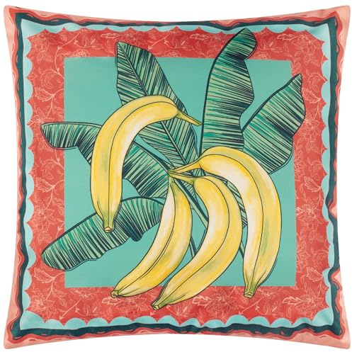 furn. Anemone Bananas Printed Outdoor Cushion Cover – Durable, Water-Resistant & Reversible for Year-Round Use (Cover Only, 45x45cm)