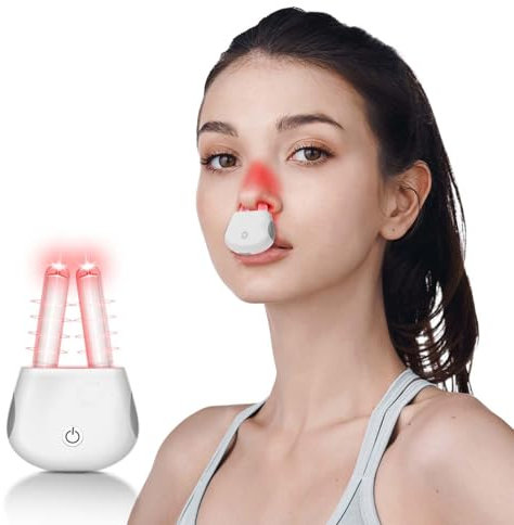 Rotes Licht Nasentherapie Gerät – Kabellose Phototherapie zur Linderung von Nasenproblemen, Tragbar & Wiederaufladbar