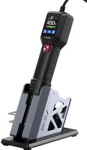 Micro Hot Air Gun 550W with Stand BGA Rework LCD Digital Hair Dryer Soldering Heat Gun for Welding Repair Tools (SAG-55 Pro Set)