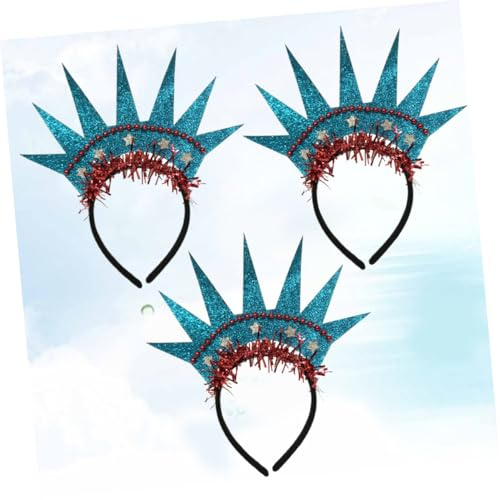 CIYODO 3 Stück Statue of Liberty Kopfband Haarreif Kopfschmuck Leicht Und Stabil Für Party Foto Requisite Us Unabhängigkeitstag