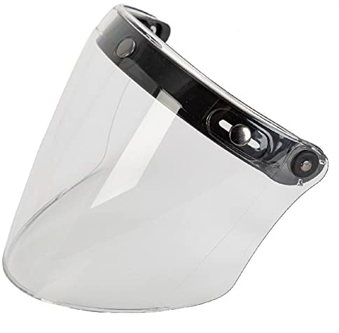 LMBN Visiera del casco, Casco moto universale a 3 bottoni a pressione, casco jet, mezzo viso, parabrezza, lenti di ricambio