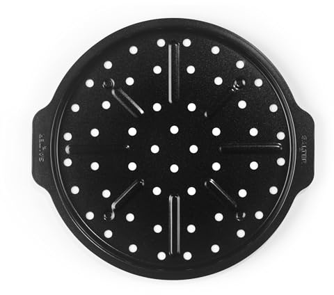 Salter Expert Pizza- und Pommesblech, 35,5 x 33 x 2 cm, antihaft | Aus Karbonstahl, 2-lagige Antihaftbeschichtung, ofenfest bis 220 °C, PFOA-frei, spülmaschinengeeignet, verzieht sich nicht