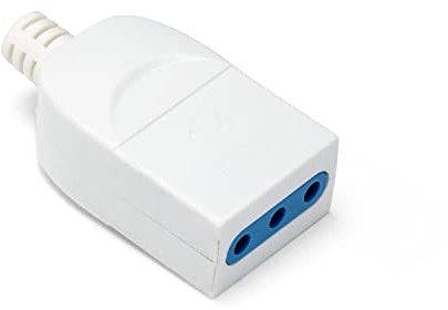 VELAMP PLUG-IT-10F Presa Volante: 10A, 2P+T, 230 V, Bianco Opaco, 1 unità