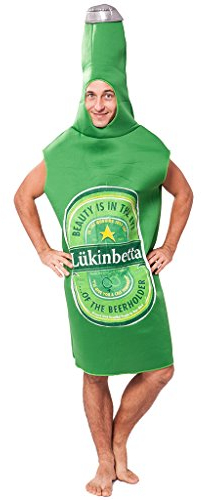 EraSpooky Uomo Adulti Bottiglia Birra Adulti Costume Commedia Gadget