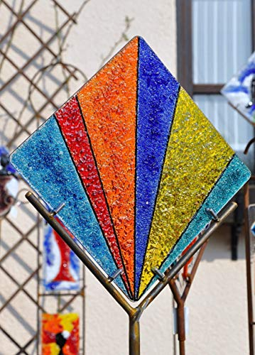 Gartenskulptur aus Glas und Metall