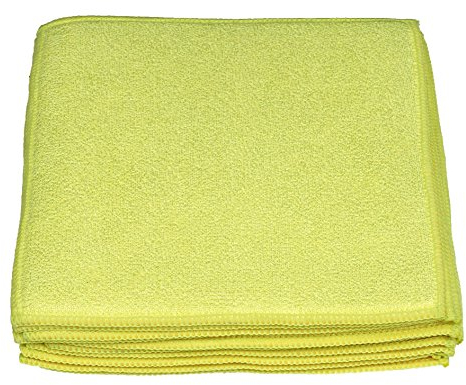 Sonty 10 Stück Schwammtücher XL, Spültücher Microfaser 23 x 23 cm (gelb)