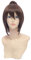 Baisheng Gintama Shimura Tae 30cm Base Perücke 35cm Zopf Braun Gerade Medium Lange synthetische volle Cosplay Perücke (Basis Perücke 30cm+Zopf 35cm-braun)