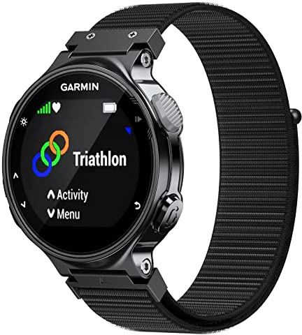 ANBEST Armbänder Kompatibel mit Garmin Forerunner 735XT/Forerunner 235 Armband, Ersatzarmband aus weichem Nylon mit Klettverschluss für Garmin Forerunner 220/230/620/630 Uhrenarmband