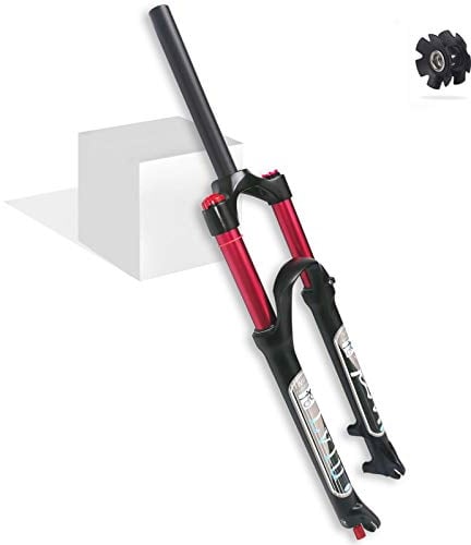 LvTu Air Mountain Bike MTB Front Fork 26 27.5 29 inch 140mm Travel, 1-1/8 Lightweight Disc Brake Bicycle Suspension Fork for 1.5-2.45 Tires (Color : Straight Manual lockout, Size : 27.5)