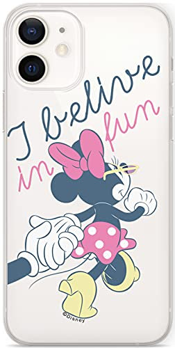 ERT GROUP mobile phone case for Apple Iphone 12 Mini original and officially Licensed Disney pattern Minnie 005 optimally adapted to the shape of the mobile phone, partially transparent