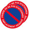 autocollant interdiction de stationner – stationnement interdiction – emplacement réservé- sticker en plastique 21x21cm (2) rouge
