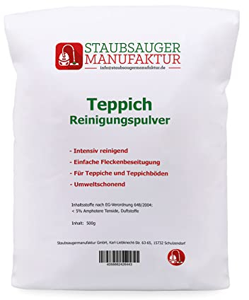 PRIMEBAG - 500g Teppich Reinigungspulver Raumrein - Bestleistung beim Saugen