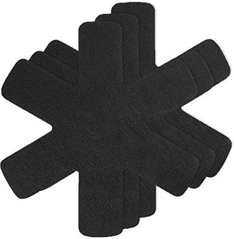 XPOOS 3 Pcs Pan Protectors For Stacking, Larger & Thicker Felt Pot Dividers Pads, Pan Separators Pads Anti Scratch, Perfect For Non Stick Pans, Saucepans, Stoneware Skillets,Black,28cm