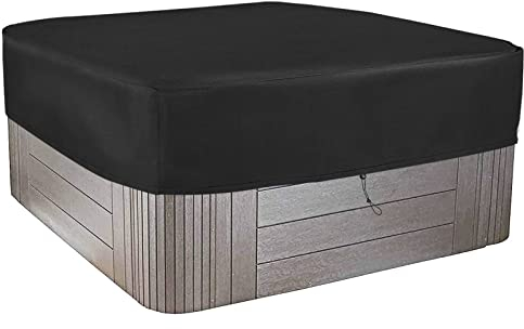 Whirlpool Abdeckung Whirlpool Outdoor aufblasbar SPA Hot Tub Pool, Quadrat Allwetter Garten Whirlpool Abdeckun 420D Oxford-Stoff, Schutz vor Wind UV schützende (220 * 220 * 25 cm)